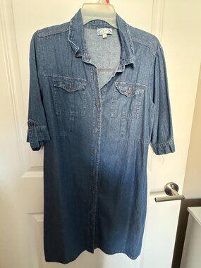 Dark wash jeans dress L